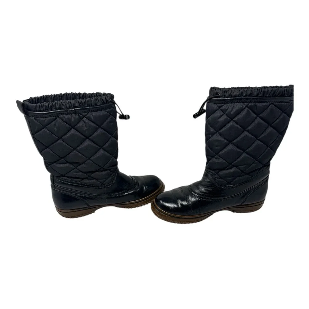 🤑Coach Samara 🖤Gorpcore Utility Black Quilted Nylon & Leather Mid Snow Boots 6